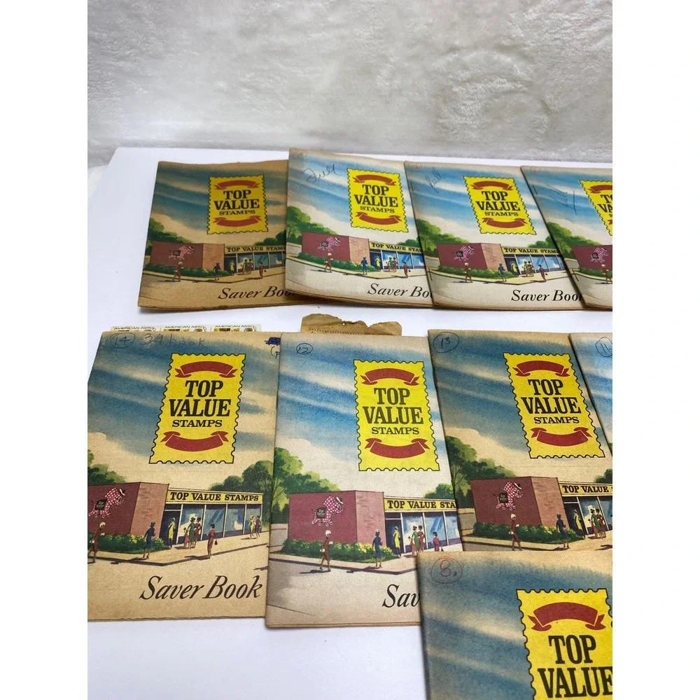 Vintage Top Value Stamps Saver Books‎ Lot of 15 Collectible Ephemera